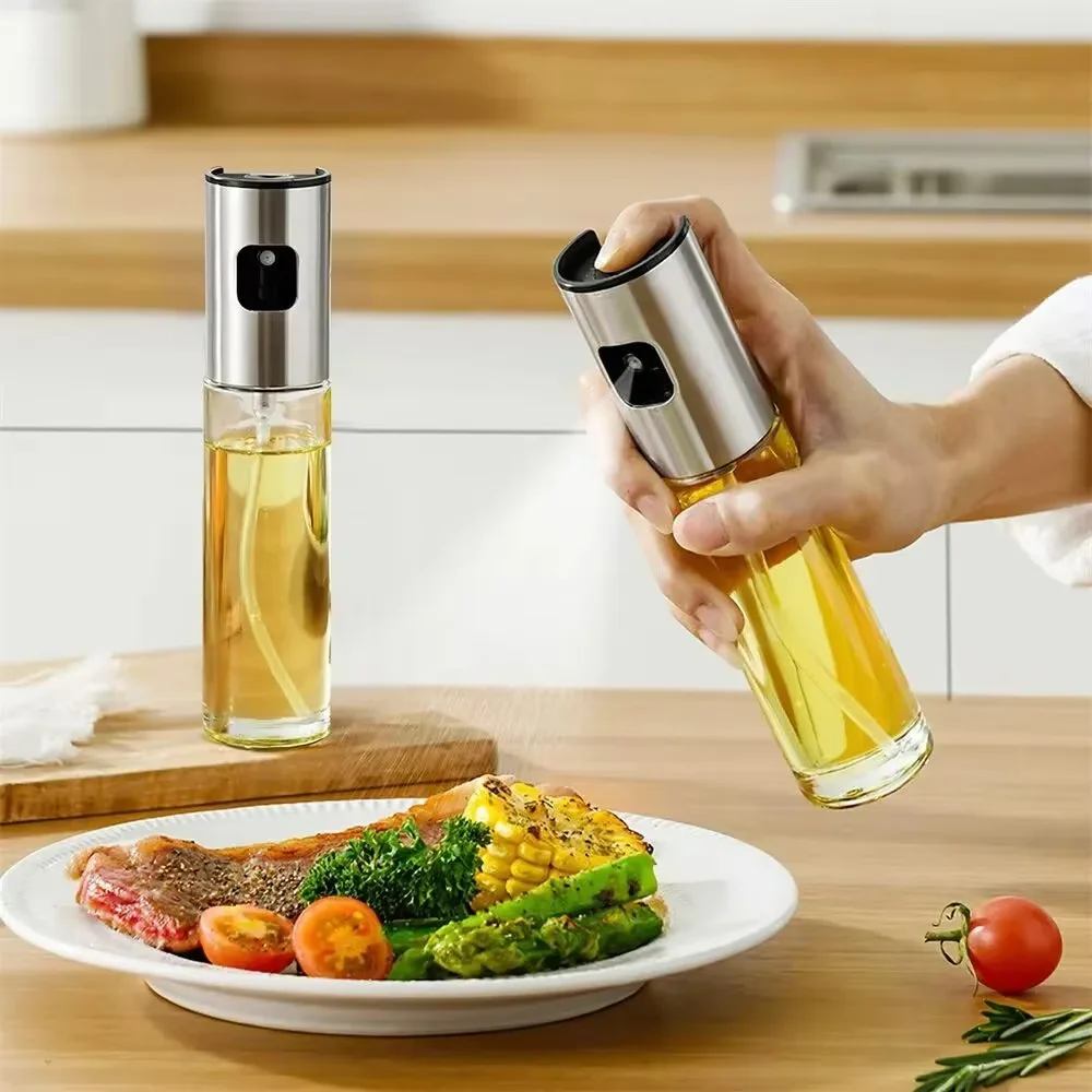 Commercial Kitchen Sprayer - ขวดสเปรย์น้ำมันแก้วสำหรับทำอาหาร ขวดสเปรย์น้ำมันมะกอกสำหรับสลัด บาร์บีคิว ครัว อบขนม ขวดน้ำส้มสายชูเปล่า