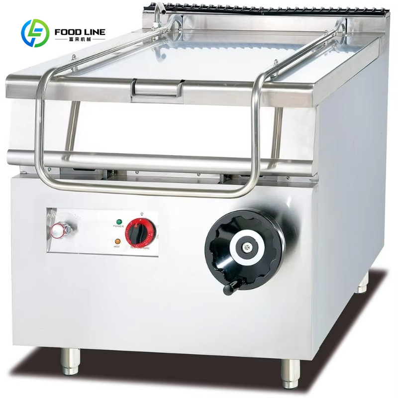 Range Commercial Kitchen - หม้อต้มแก๊สขนาด 60 ลิตร สำหรับครัวเชิงพาณิชย์ พร้อมถาดปรุงอาหารแบบเอียงได้ หม้อต้มแบบแจ็คเก็ตอัตโนมัติ