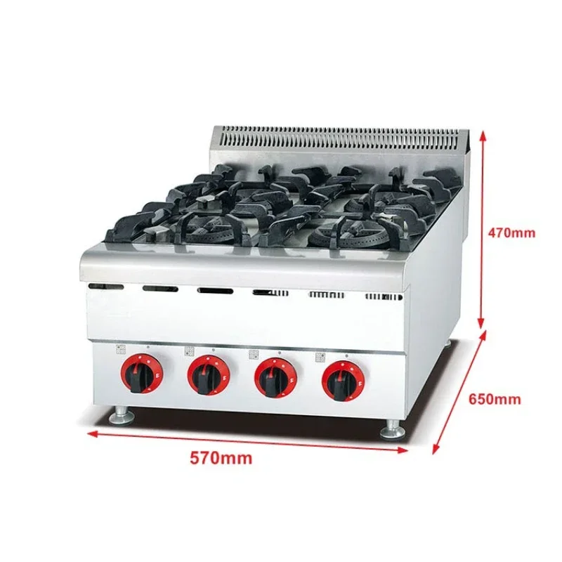 Range Commercial Kitchen - อุปกรณ์ครัวสแตนเลสเชิงพาณิชย์ เตาแก๊สตั้งโต๊ะ 4 หัวเตา ขายดี