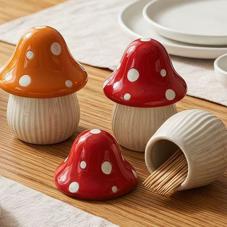กระปุกเซรามิคลายการ์ตูนรูปเห็ด - Commercial Kitchen Organization บทวิจารณ์และราคา