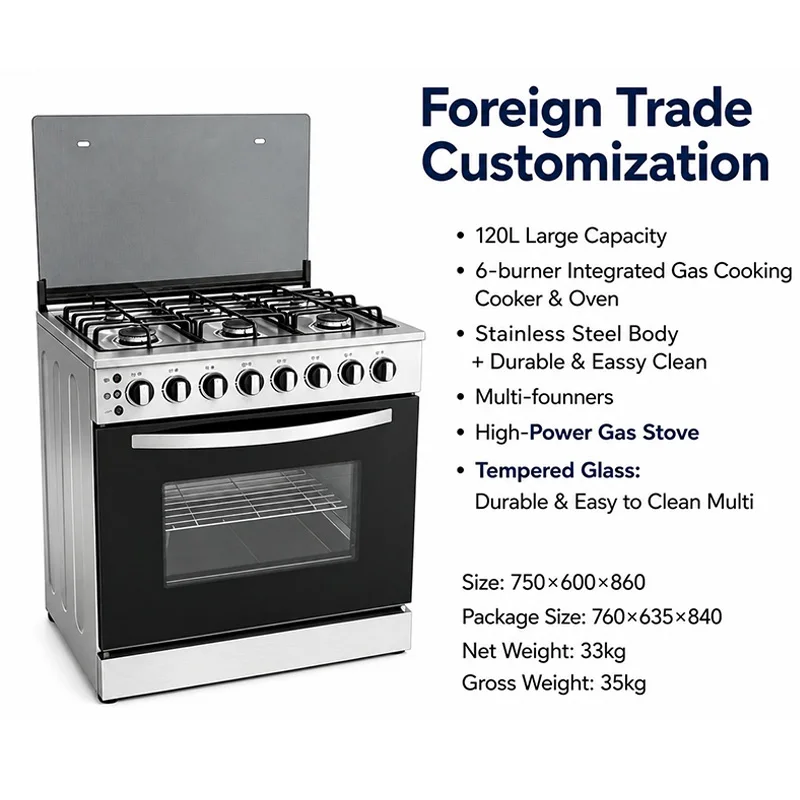 เตาแก๊สและเตาอบ 6 หัวเตาเชิงพา - Commercial Kitchen Gas Stove บทวิจารณ์และราคา