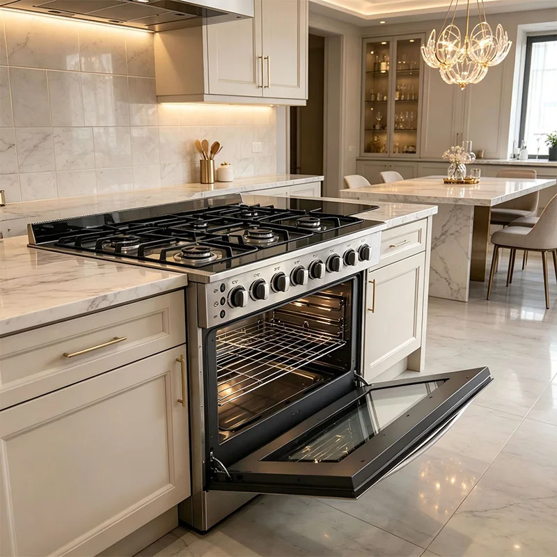 เตาแก๊สและเตาอบ 6 หัวเตาเชิงพา - Commercial Kitchen Gas Stove บทวิจารณ์และราคา