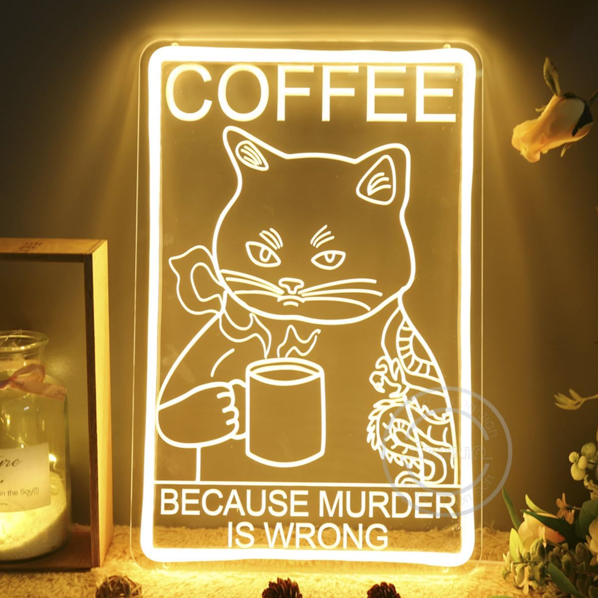 ป้ายไฟนีออนรูปแมวตลก ตกแต่งผนั - Commercial Kitchen Quotes บทวิจารณ์และราคา