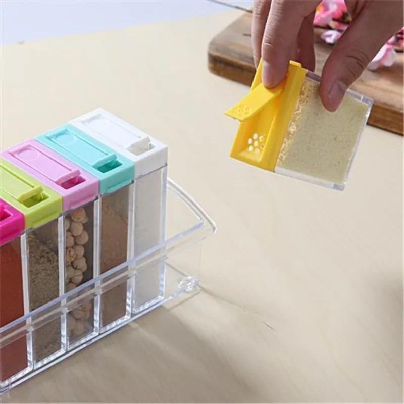 โปร่งใสเครื่องปรุงรสหกตารางกล่ - Commercial Kitchen Organization บทวิจารณ์และราคา