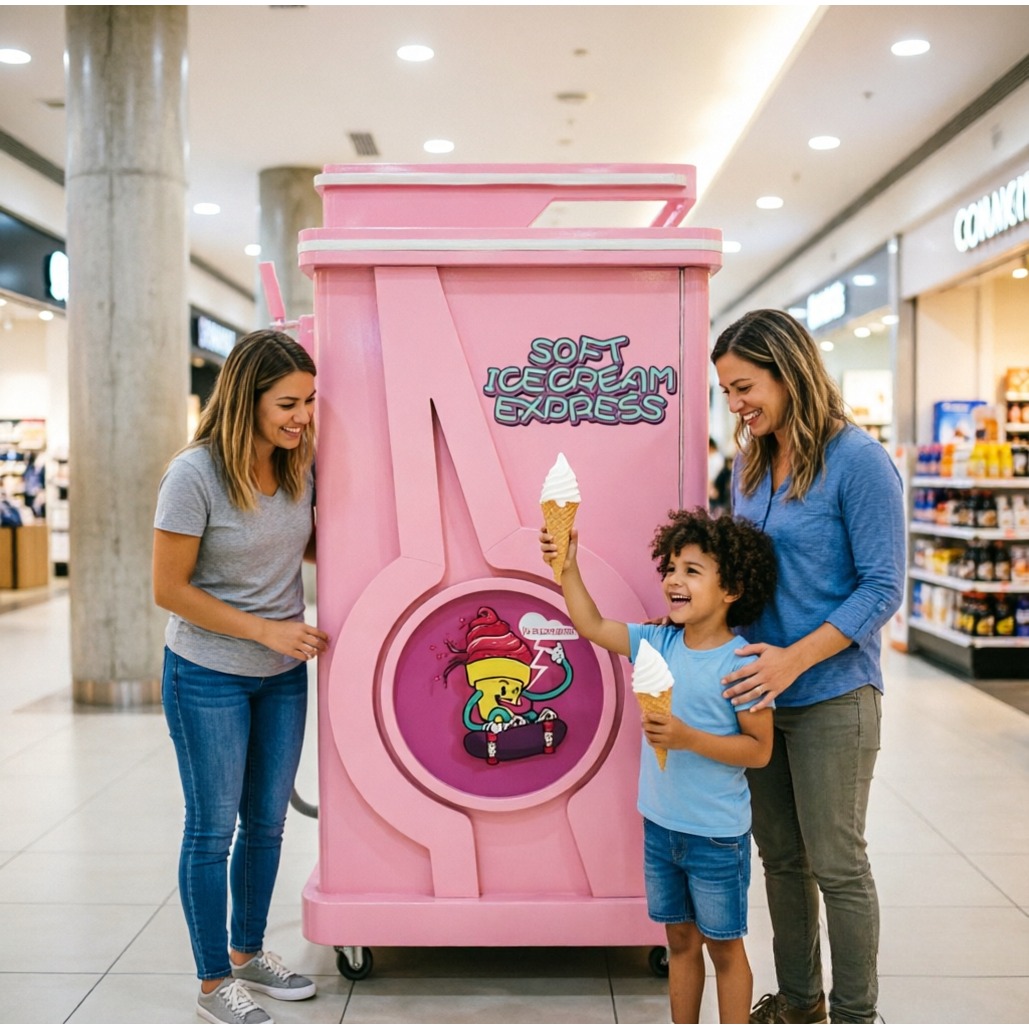 เครื่องขายไอศกรีมหุ่นยนต์รุ่นฮ - Soft Serve Ice Cream Machine บทวิจารณ์และราคา