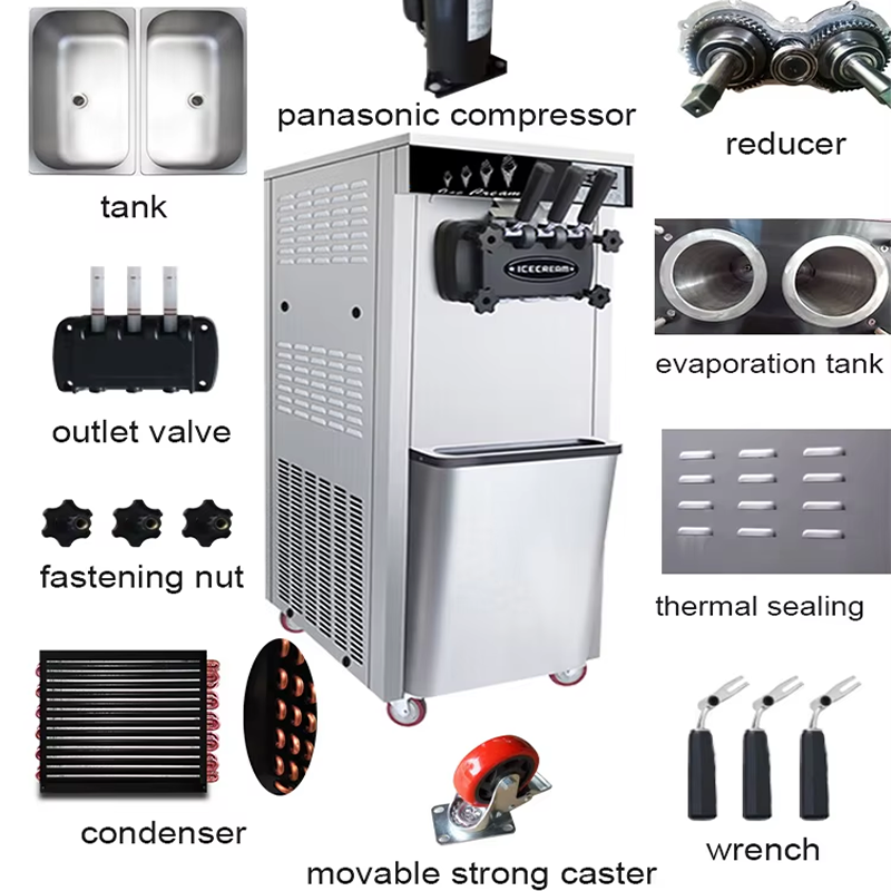 เครื่องทำไอศกรีมซอฟต์เสิร์ฟสาม - Soft Serve Ice Cream Machine บทวิจารณ์และราคา