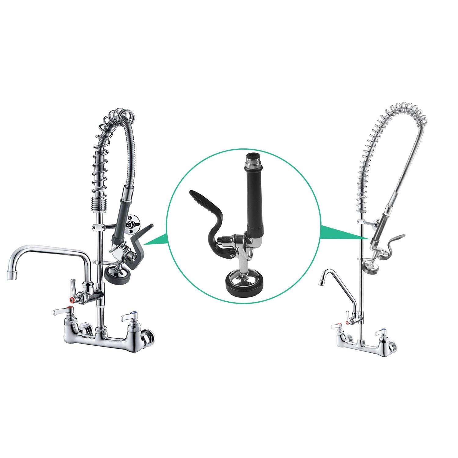 ในสต็อก Pre Rinse Sprayer ก๊อก - Commercial Kitchen Sprayer บทวิจารณ์และราคา